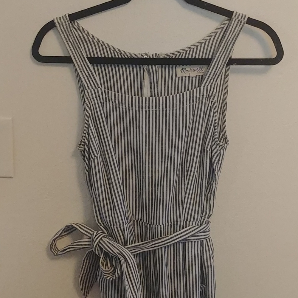Madewell striped jumpsuit